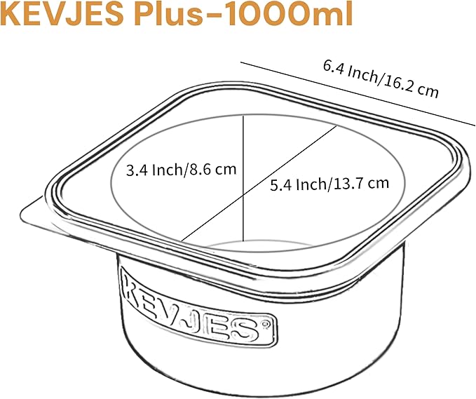 KEVJES PLUS 1000ml Pizza Dough Proofing Containers for DIY family Artisan Pizza, Food Grade Silicone Stackable Boxes with Lids, Freezer, Fridge, Dishwasher Safe,4sets (Gray)