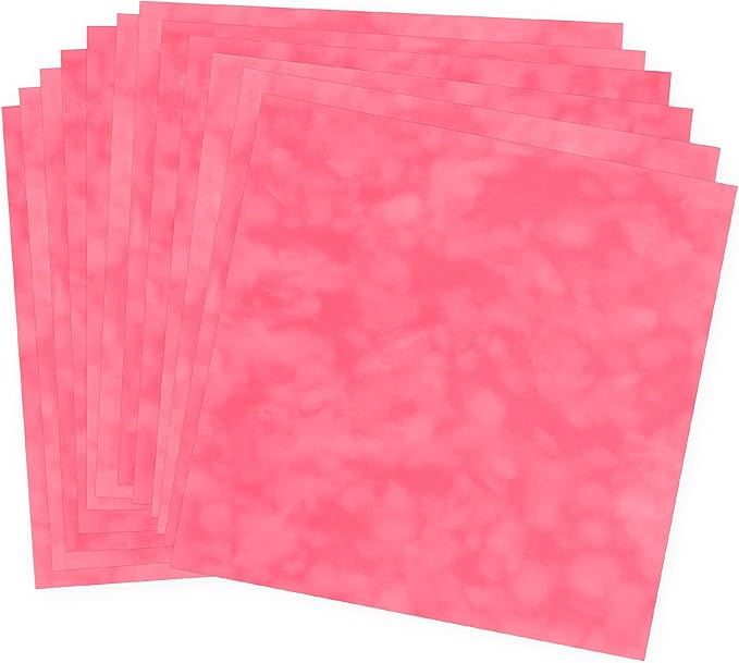 S.E.I Salmon Velvet Paper, Felt Fabric For Drawer and Jewelry Box Liner, 12" x 12" - 12 Sheets