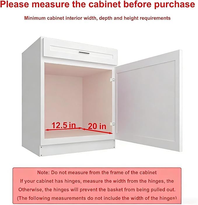 Pull Out Cabinet Organizer, Heavy Duty Kitchen Cabinet Pull Out Shelves, Slide Out Wire Basket for Kitchen Cabinets, Bathroom, Pantry, Chrome Finish (11 * 17 in)