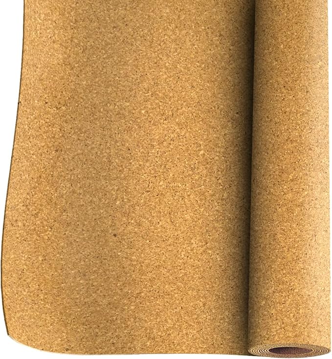 Natural Cork Board Textured Vinyl Wrap Underlayer Shelf Sheet Roll Drawer Liner (17.8 inches x 6.5ft)