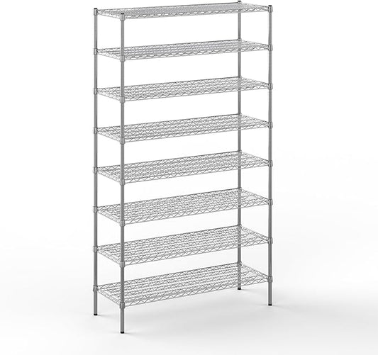 18" Deep x 48" Wide x 86" Height Wire Shelving Kit | 8-Tier | NSF Commercial Storage Rack Unit
