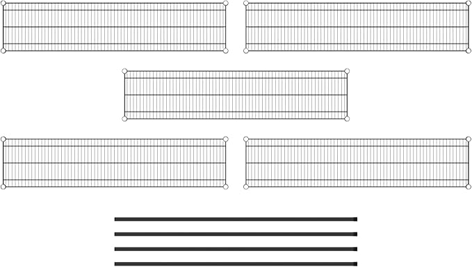 Commercial NSF Listed Black Epoxy Stationary Wire Shelving Kit 14" x 60" x 64", with 5 Shelves Perfect for Warehouse, Walk-in Refrigerator, Freezer, Grocery Store, Restaurant, Dishroom