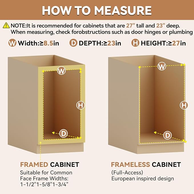 Pull Out Spice Rack Organizer for Cabinet (6.5" W x 22.3" D x 25.2" H), Sliding Spice Rack for Kitchen Cabinet, Wood Pull Out Cabinet Organizer for Multi-Use