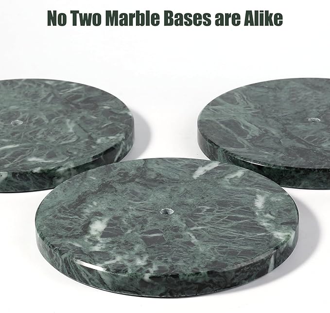 Koville Italian Natural Marble Paper Towel Holder Countertop, Genuine Stone Paper Towel Holder Stand for Kitchen Storage, for Standard or Jumbo-Sized Rolls(Alpi Green)