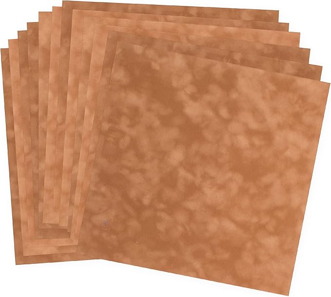 S.E.I Cappuccino Velvet Paper, Felt Fabric For Drawer and Jewelry Box Liner, 12" x 12" - 12 Sheets