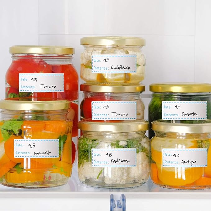 Removable Freezer Labels 1 x 3 Inch Food Storage Stickers Refrigerator Freezer Paper Labels (Blue)