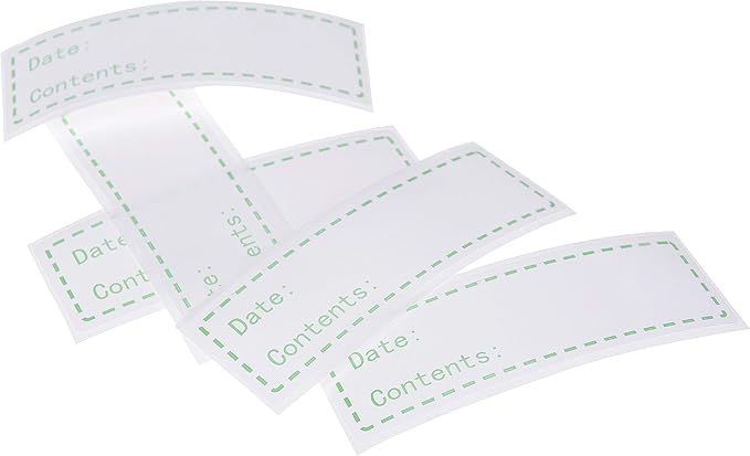 XGOOD 900 Pieces Removable Food Storage Labels, 3 Rolls (Red, Yellow, Green), 3x1in, Freezer & Refrigerator Labels