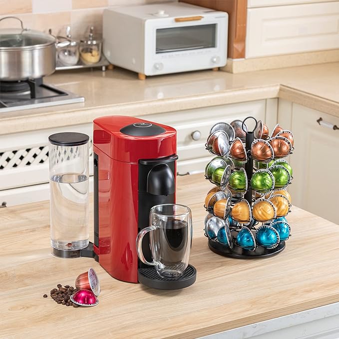 Coffee Pod Holder Stand for Nespresso With 4 Tier DIY For Cabinet Vertuoline Pod Storage(40 Pods Capacity)