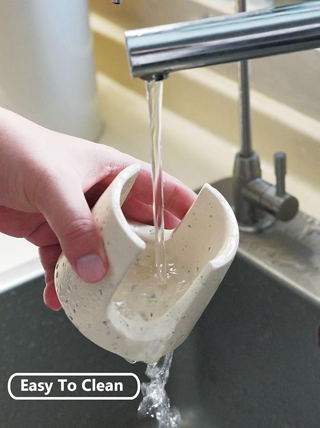 Concrete Sponge Holder for Kitchen Sink Counter,Kitchen Dish Rack,Sponge Caddy for Sink Countertop Organizer and Elegant Decor,Waterproof/Heavy (Light Beige)
