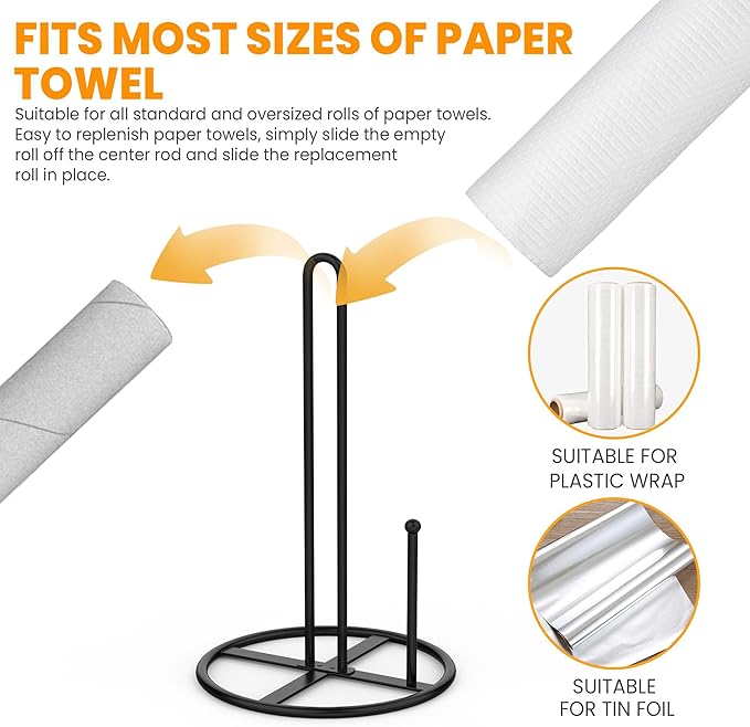 4 Pack Paper Towel Holder,Standing Paper Towel Holders