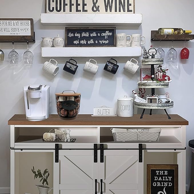 Round Coffee Pods Holder with Wooden Lid and Base,Wire Coffee Pods Storage Basket for Home Cafe Bar Countertop Decor(Black)