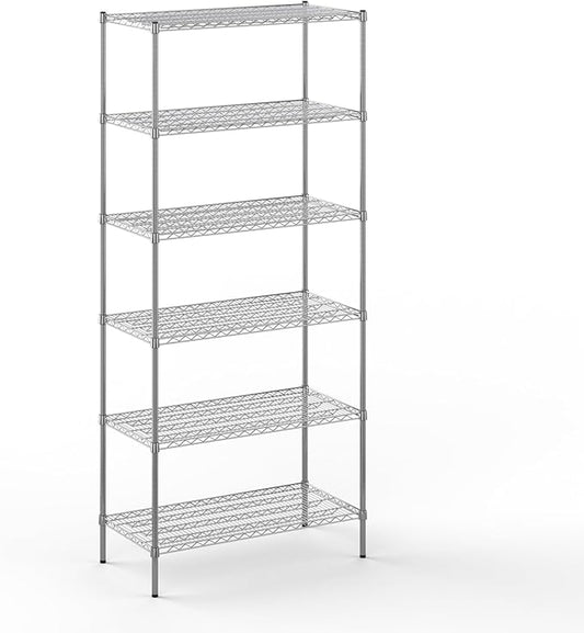 21" Deep x 42" Wide x 96" Height Wire Shelving Kit | 6-Tier | NSF Commercial Storage Rack Unit