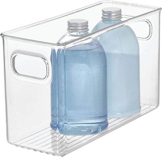 InterDesign Linus Plastic Countertop, Closet, and Vanity Organizer, Storage Bin for Bathroom, Bedroom, Office, Craft Room, Kitchen, Small