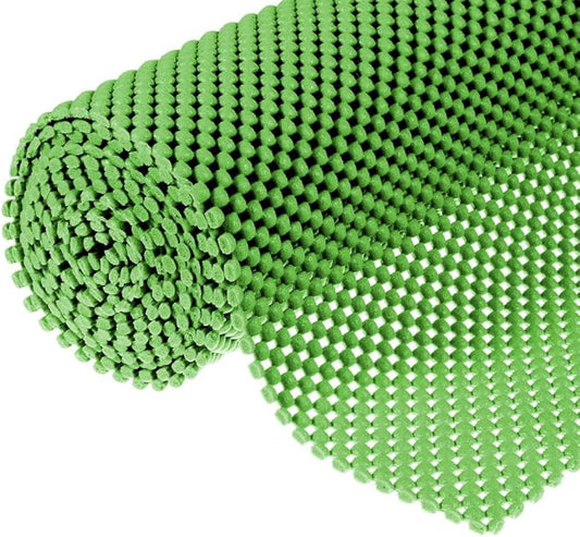 Drawer and Shelf Liner - Non Adhesive, Non Slip, Durable Grip for Shelves, Cabinets, Kitchen Tableware (Green, 12"x79")