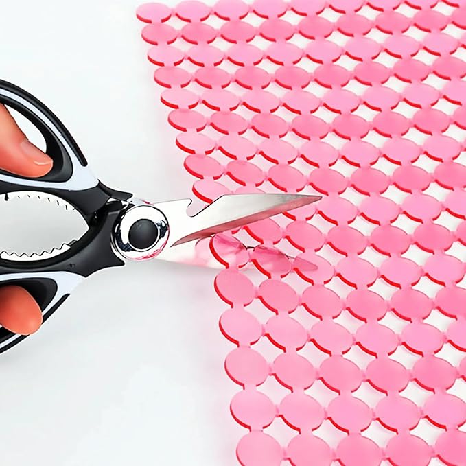 Kitchen Sink Mat for Stainless Steel/Ceramic Sinks,2 Pack Sink Protectors for Kitchen Sink with Scissors, Fast Draining,Easy to Clean,DIY Cut,15.7 X 11.8 Inch(Pink)