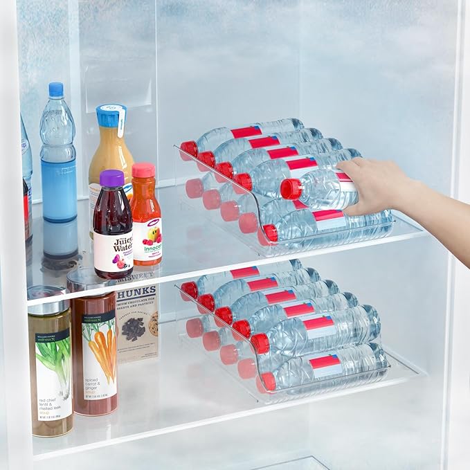 Tayuoo Water Bottle Soda Drink for Fridge,Refrigerator Pantry Clear Box Organizer Storge (2 PACK)