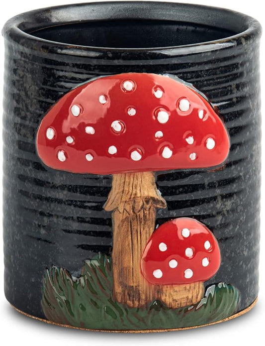 Mushroom Kitchen Utensil Holder For Countertop Ceramic Utensil Holder For Kitchen Counter Large Cooking Utensil Utensil Crock Holder Spatula Holder Utensil Organizer For Countertop