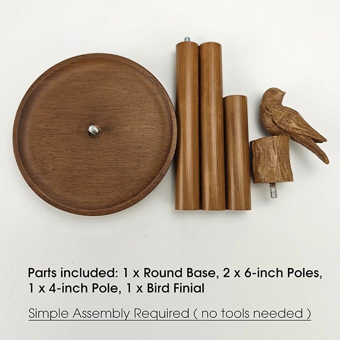 Paper Towel Holder Countertop, Faux Wood Color Paper Towel Stand with Bird Design Top