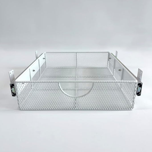 Pull Out Closet Drawer for Clothes | Sliding Wire Basket for Wardrobe Cabinets | Roll Out Storage Organizer | Side Mounting | for Home, Kitchen,Pantry