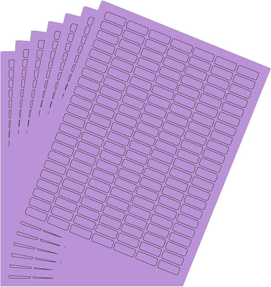 Purple Sticker Label Sheets Bulk Printable Paper Labels 1 inch x 0.375 inch - 1540 Pack, 10 Sticker Sheets for Laser/Inkjet Printers with Template Included by Royal Green