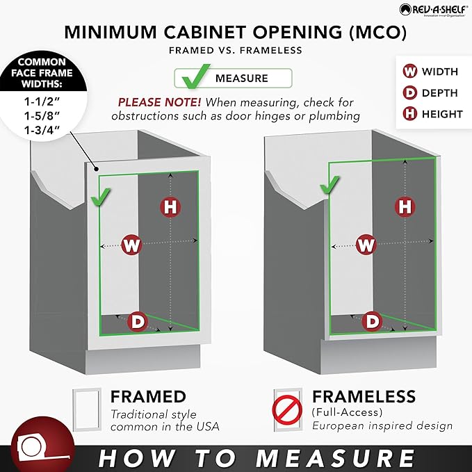 Rev-A-Shelf Pull Out Kitchen Cabinet Storage Organizer with Solid Bottom and Undermount Soft-Close Full Extension Slides, 54BK-21SC-1