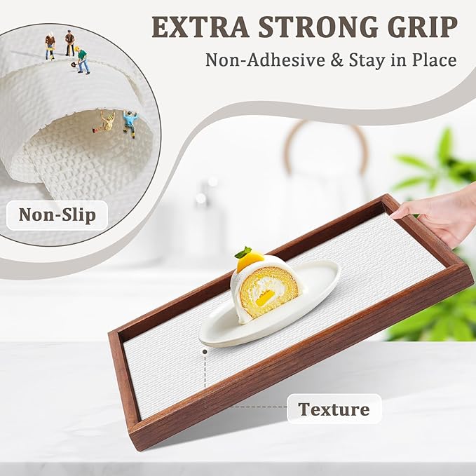 MIAONET Shelf Liner for Kitchen Cabinets 24" x 240" Non-Adhesive Non-Slip Drawer Liners for Dresser, Waterproof Washable Paper, Durable Protector Mat for Pantry Shelves Cupboards, White