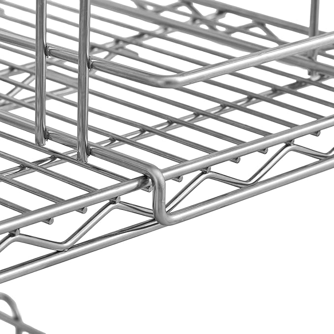 Commercial 24" x 36" Chrome Wire Shelf Kit with 6 Wire Can Racks (28W-672)