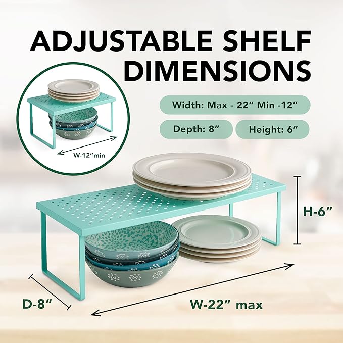Nifty Expandable Shelf Rack Adjustable- Green