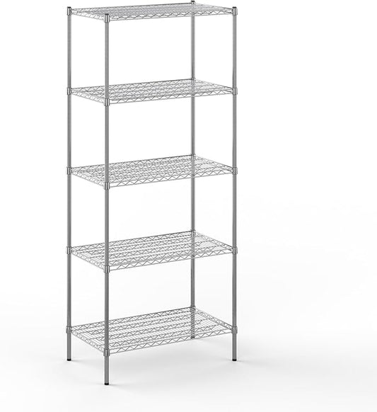 21" Deep x 36" Wide x 86" Height Wire Shelving Kit | 5-Tier | NSF Commercial Storage Rack Unit