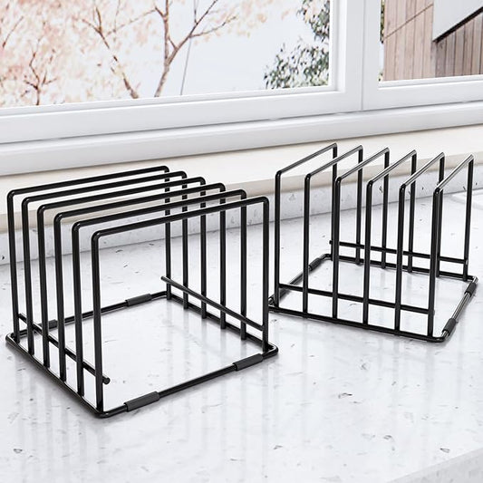 5-slot baking storage scratch-resistant cookie tray organizer with anti-slip frame for kitchen cabinet - portable and dust-resistant