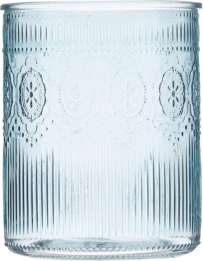 10 Strawberry Street Park Glass Utensil Crock, Blue