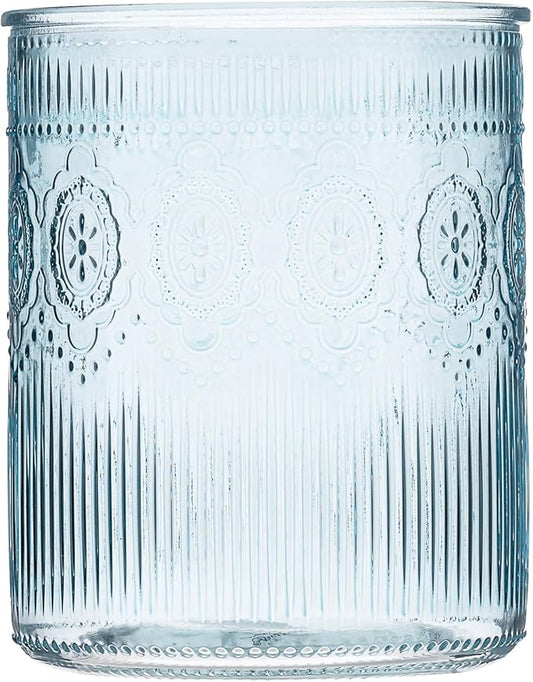 10 Strawberry Street Park Glass Utensil Crock, Blue