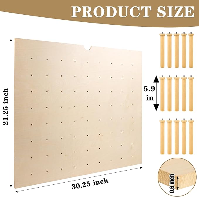 Pegboard Drawer Organizer (3021in) - Adjustable Wooden Pegboard with Trimmable Dividers for Kitchen Drawers