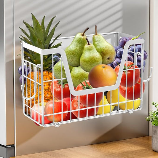 OSOVGO Magnetic Spice Rack for Refrigerator, Fridge Organizers and Storage, Pantry Organizers & Storage, Magnetic Shelf for Refrigerator, Laundry Room Organization, Magnetic Wall Shelf (White)
