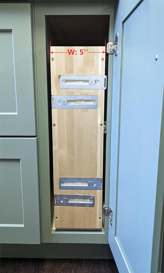 ELYSIAN New 5 inch Width Pull Out Kitchen Slim Storage Cabinet Spice Rack Home Organizer 2025
