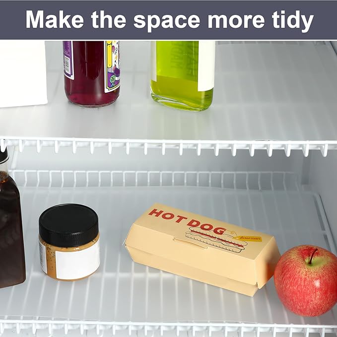 Barydat 4 Pcs Frosted Plastic Wire Shelf Liner Clear Frosted Hard Refrigerator Shelf Mats Non Adhesive Waterproof Wire Shelving Cover for Cabinets Kitchen Shelves Storage Shoe Rack (72 x 16 Inch)
