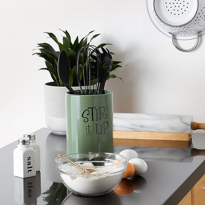 DII Kitchen Accessories Retro Collection, Ceramics, Utensil Holder, Artichoke