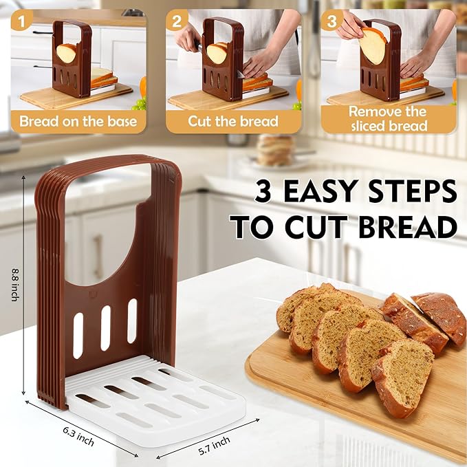 2 Pcs Extra Large Bread Box with Slicer, Metal Farmhouse Bread Storage Container with Bamboo Cutting Board Lids Multi-size Breadbox Set for Kitchen Countertop(Black)