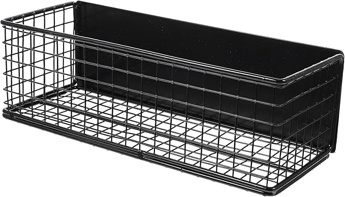ULDIGI Magnetic Fridge Spice Shelf Large Magnetic Refrigerator Storage Rack Black Organizer Basket for Kitchen Cabinet Side Hanging Storage