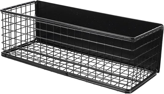 ULDIGI Magnetic Fridge Spice Shelf Large Magnetic Refrigerator Storage Rack Black Organizer Basket for Kitchen Cabinet Side Hanging Storage