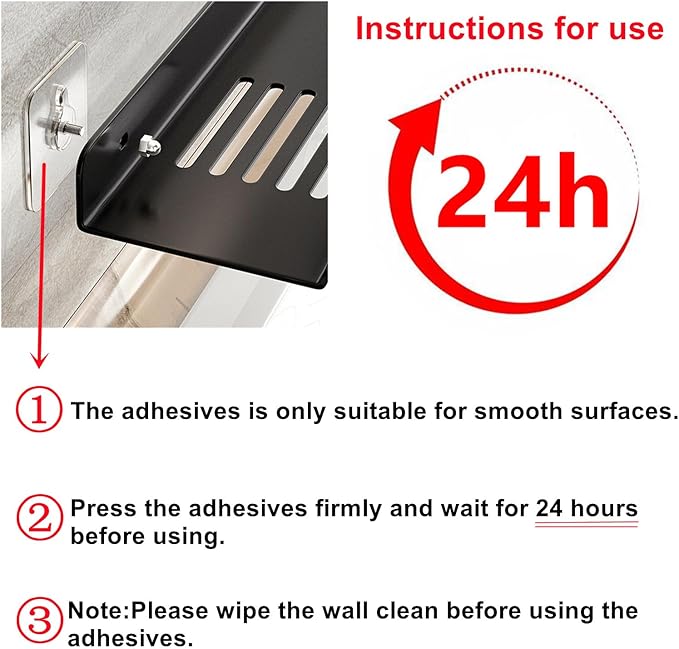 ROYALITA 24 Inch Acrylic Bathroom Shelf Organizer Over The Faucet, Over The Sink Shelf Wall Decor Over Faucet, Kitchen Bathroom Countertop Organizer Above Sink Drain Rack