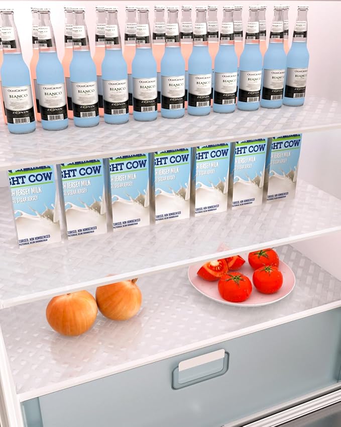 Shelf and Drawer Liner for Kitchen Cabinet, Non-Adhesive 24in x 360in Waterproof Contact Paper Refrigerator Liners Thickened Durable EVA Material Non Slip Mat for Dresser Cupboard Pantry Protector