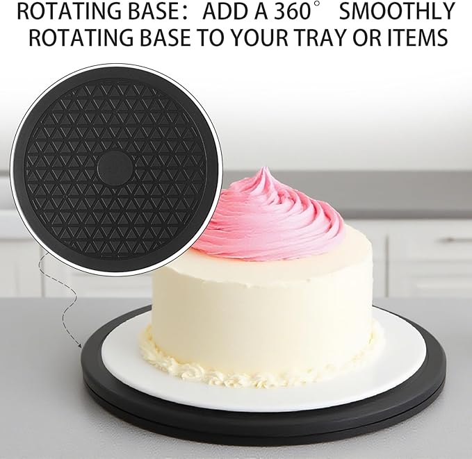 Multi-use Heavy Duty Rotating Swivel Stand - Lazy Susan with Steel Ball Bearings for Model Base/Rotating Plants/Crafts Stand Monitor/Big Screen TV/Monitors/Potted Plants (8 Inch)