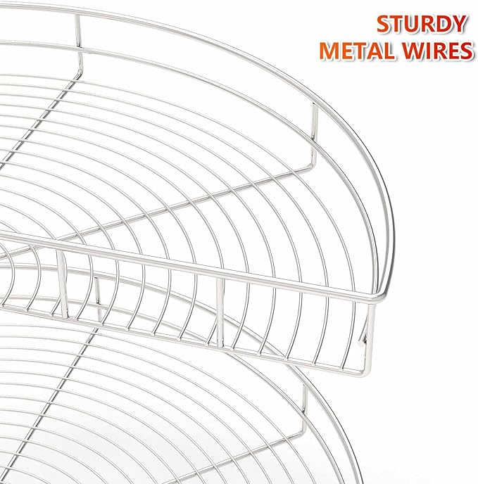 28" Lazy Susan Cabinet Organizer, Lazy Susan Turntable for Kitchen Blind Corner Cabinet, Corner Cabinet Organizer Kidney Shape Rotating Tray for 32 Inches and Above Corner Cabinet