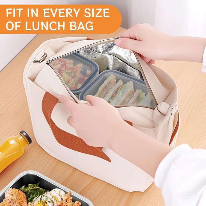 Cykorxicc 8-Piece 304 Stainless Steel Food Storage Containers with Lids, Leakproof & Airtight Bento Lunch Box, Oven/Freezer/Dishwasher Safe,Stackable Kitchen Storage Set