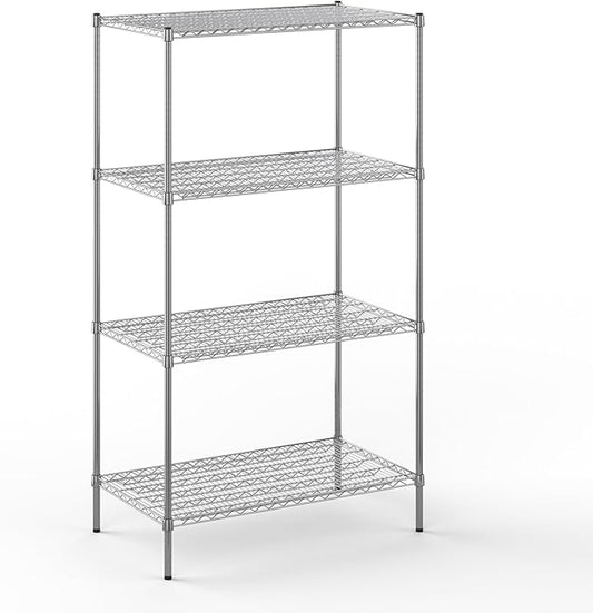 24" Deep x 42" Wide x 74" Height Wire Shelving Kit | 4-Tier | NSF Commercial Storage Rack Unit