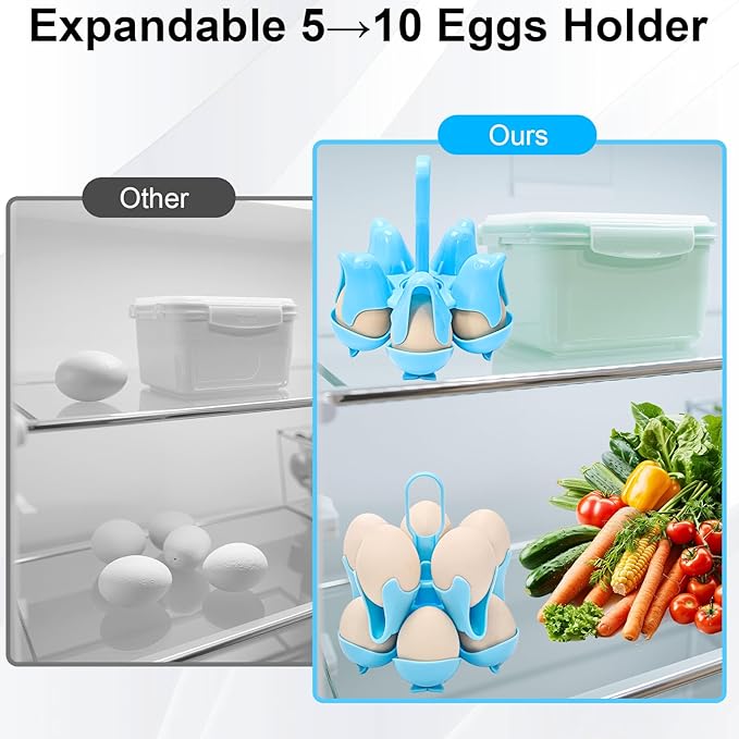 Asltw Dolphin Boiled Egg Holder – 3-in-1 Cooker, Server & Fridge Tray for Soft/Hard Eggs, BPA-Free, Cute Kitchen Gift for Kids & Families (Blue)