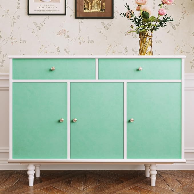 VaryPaper 15.7" x 78.7" Self Adhesive Mint Green Velvet Felt Liner Flocking Drawer Liner Soft Fabric Peel and Stick Felt Velvet Wallpaper for Bedroom Green Contact Paper for Cabinet Jewelry Box Crafts
