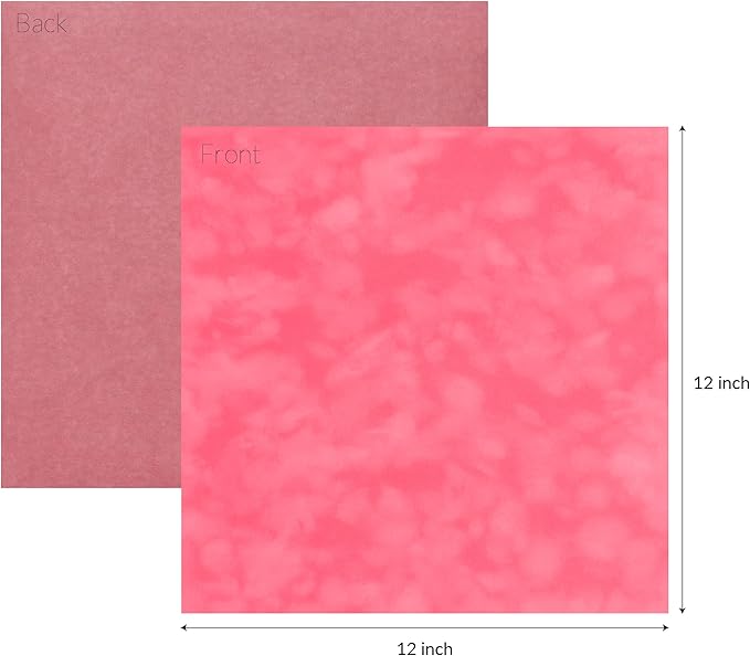 S.E.I Salmon Velvet Paper, Felt Fabric For Drawer and Jewelry Box Liner, 12" x 12" - 12 Sheets