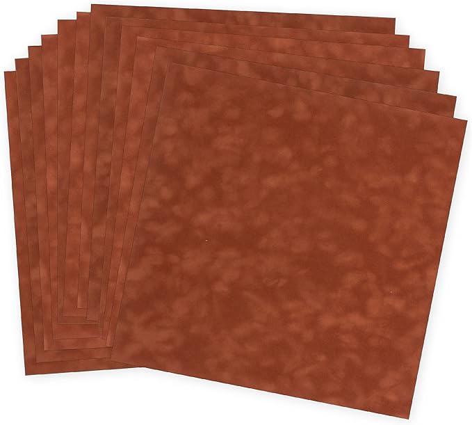 S.E.I Nutmeg Velvet Paper, Felt Fabric For Drawer and Jewelry Box Liner, 12" x 12" - 12 Sheets